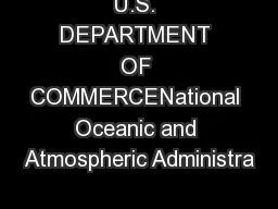 U.S. DEPARTMENT OF COMMERCENational Oceanic and Atmospheric Administra