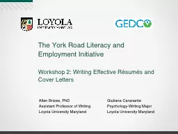 The York Road Literacy and Employment Initiative