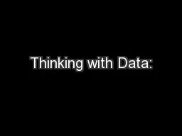 Thinking with Data: