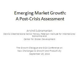 Emerging Market Growth: