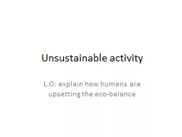 Unsustainable activity