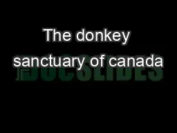 The donkey sanctuary of canada