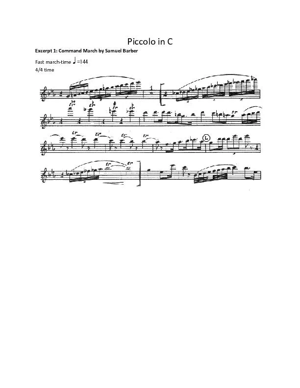 Excerpt 1: Command March by Samuel Barber