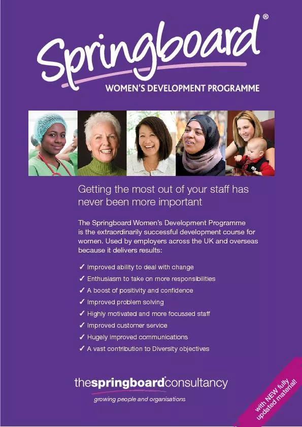 The Springboard Women’s Development Programmeis the extraordinari