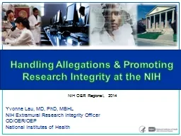 Handling Allegations & Promoting Research Integrity at