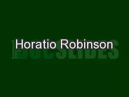 Horatio Robinson