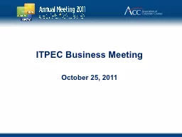 ITPEC Business Meeting