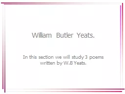 William Butler Yeats.
