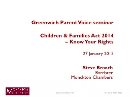 Greenwich Parent Voice seminar