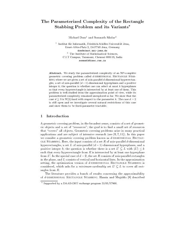 TheParameterizedComplexityoftheRectangleStabbingProblemanditsVariants?