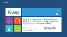 Update Management in Windows Server 2012: Revealing Cluster