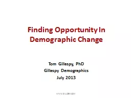 Finding Opportunity In Demographic Change