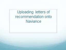 Uploading letters of recommendation onto