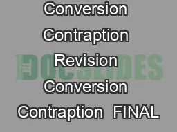 Conversion Contraption Revision Conversion Contraption  FINAL