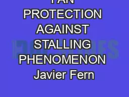 FAN PROTECTION AGAINST STALLING PHENOMENON Javier Fern