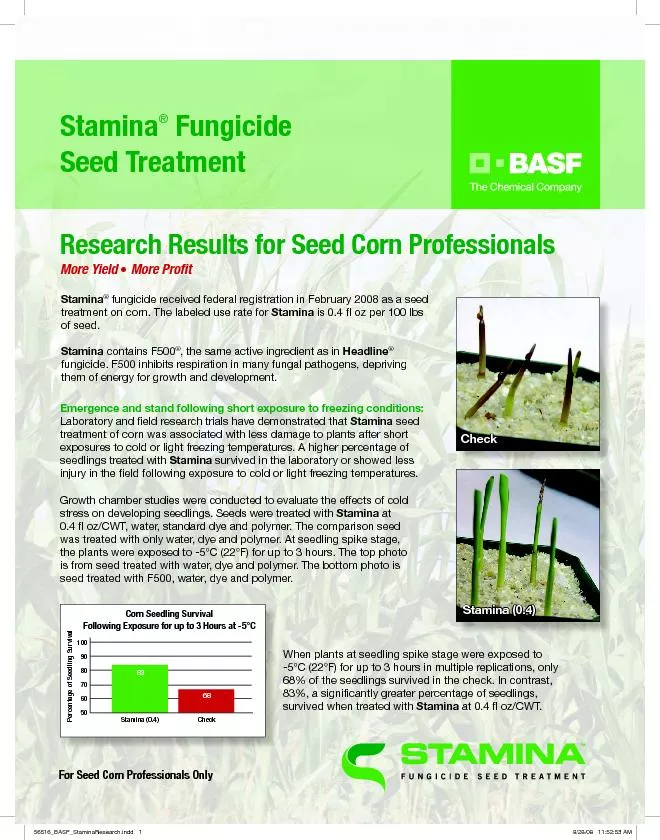 Seed TreatmentMore Yield  More Pro t fungicide received federal regis