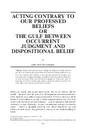 ACTING CONTRARY TO OUR PROFESSED BELIEFS OR THE GULF BETWEEN OCCURRENT JUDGMENT AND DISPOSITIONAL