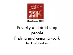 Poverty and debt stop