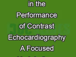 GUIDELINES AND STANDARDS Guidelines for the Cardiac Sonographer in the Performance of