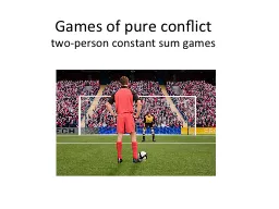 Games of pure conflict