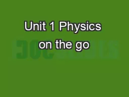 Unit 1 Physics on the go