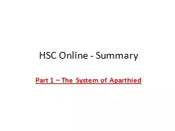 HSC Online - Summary