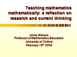 Teaching mathematics mathematically: a reflection on resear