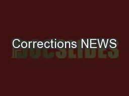 Corrections NEWS