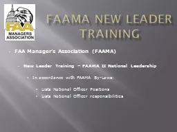 FAAMA New Leader Training
