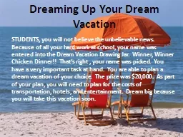 Dreaming Up Your Dream Vacation
