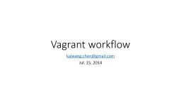 Vagrant workflow