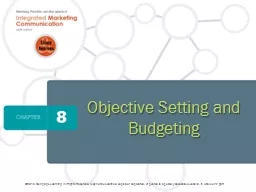 Objective Setting and Budgeting