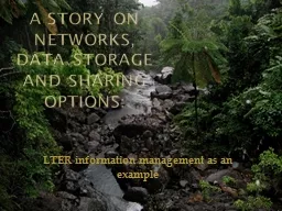 LTER information management as an example