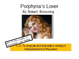 Porphyria’s Lover