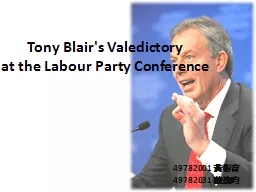 Tony Blair's Valedictory