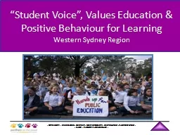 “Student Voice”, Values Education & Positive Behavi