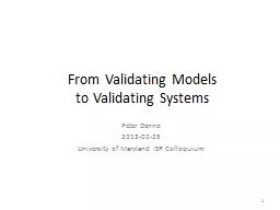 From Validating Models