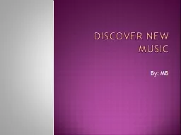 Discover new music