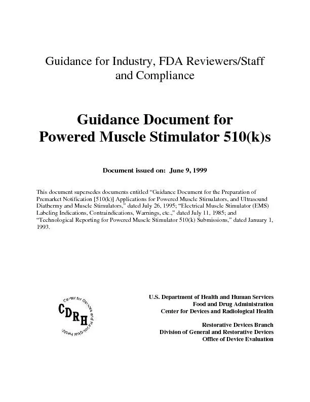 Guidance for Industry, FDA Reviewers/Staffand ComplianceGuidance Docum