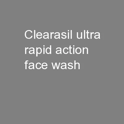 Clearasil Ultra Rapid Action Face Wash