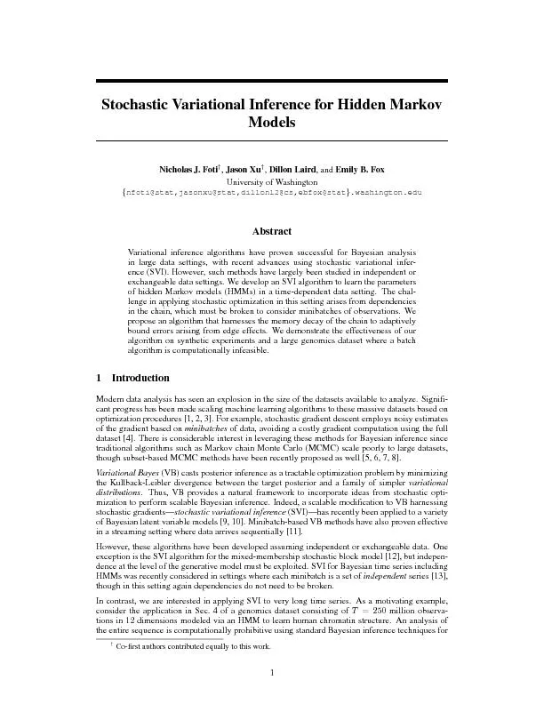 StochasticVariationalInferenceforHiddenMarkovModels