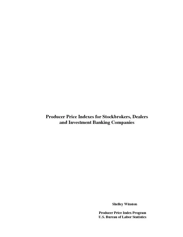 Producer Price Index for Stockbrokers, Dealers and Investment Banking