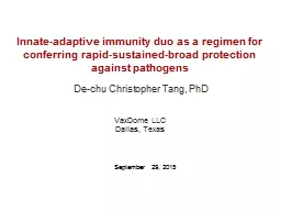 Innate-adaptive immunity duo as a regimen for conferring ra