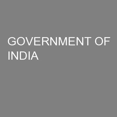 GOVERNMENT OF INDIA