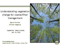 Understanding vegetation change for coarse-filter managemen