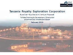 Tanzania Royalty Exploration Corporation
