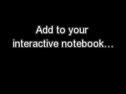 Add to your interactive notebook…