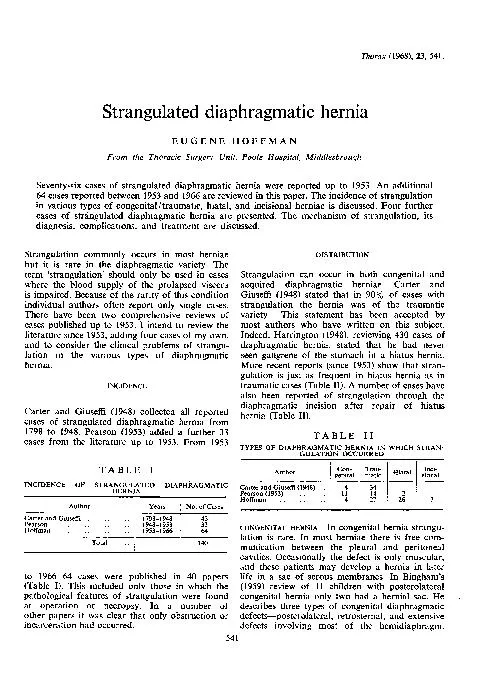 Thorax(1968),23,541.StrangulateddiaphragmaticherniaEUGENEHOFFMANFromth