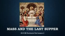 Mass and the Last supper