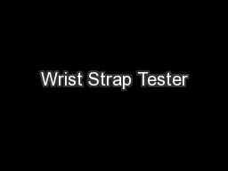 Wrist Strap Tester